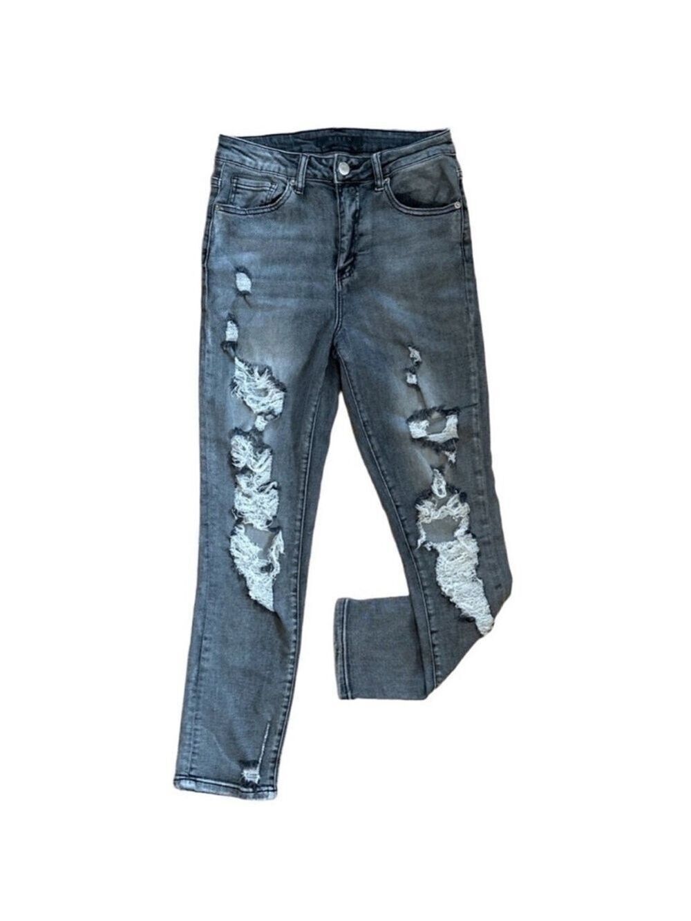 RISEN Gray High Rise Relaxed Skinny Jeans Size 27